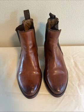 Women's brown leather ankle boots 8.5